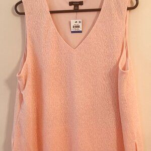 Peach Sleeveless Blouse